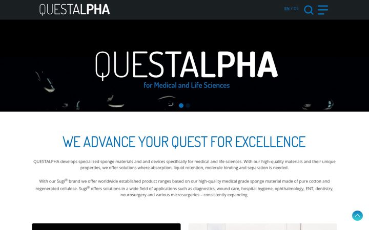 Екранна снимка на questalpha.com