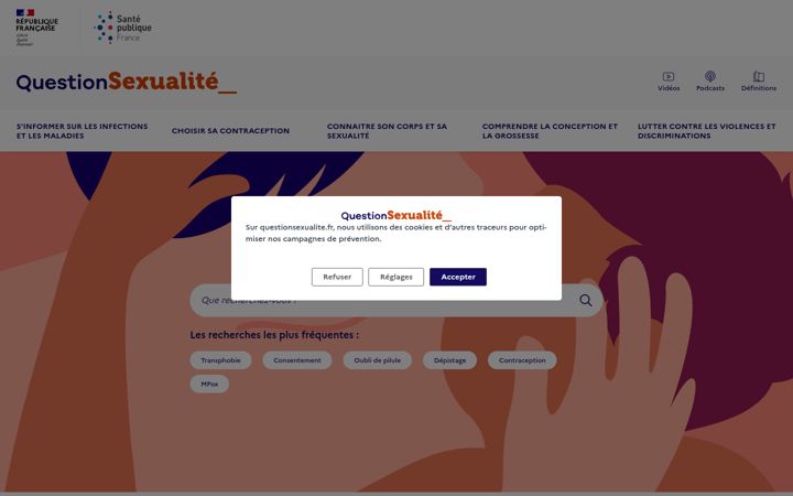 Ekrano kopija questionsexualite.fr