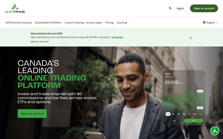 Screenshot di questrade.com