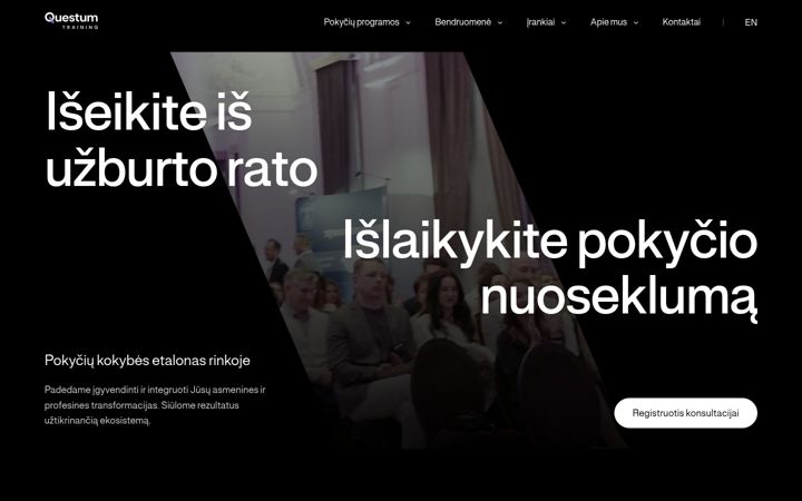 Screenshot of questumtraining.com