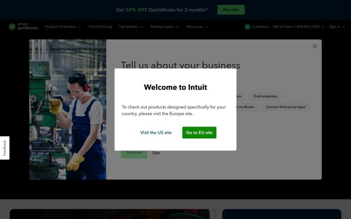 Ekraanipilt saidist quickbooks.com