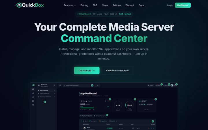 Screenshot of quickbox.io