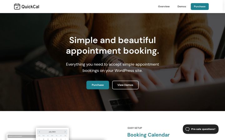 Zrzut ekranu quickcal.co