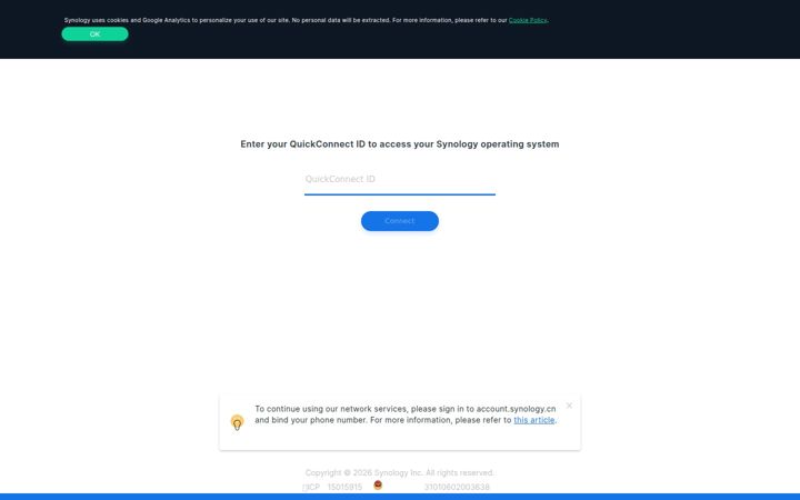 Snímek obrazovky quickconnect.cn