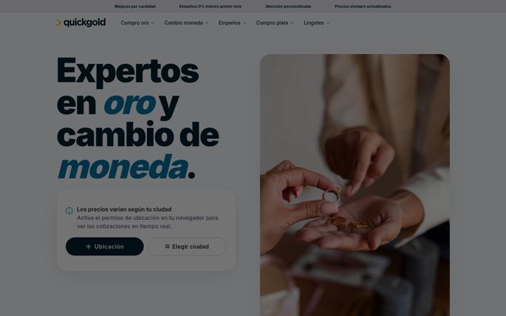 Ekrano kopija quickgold.es