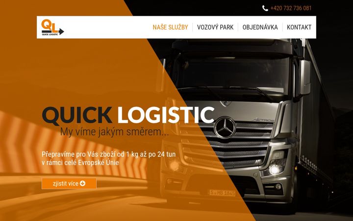 Screenshot ta' quicklogistic.cz