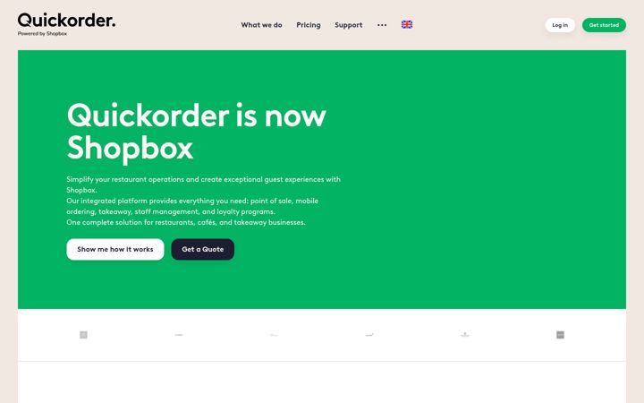 Capture d'écran de quickorder.io