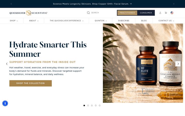 Screenshot of quicksilverscientific.com