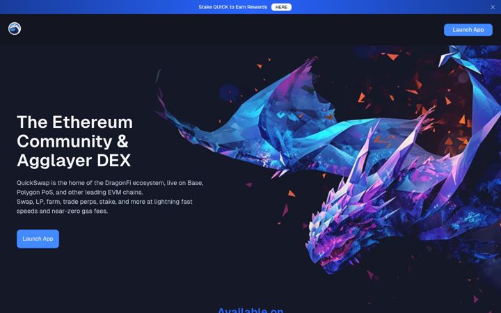 Screenshot of quickswap.exchange