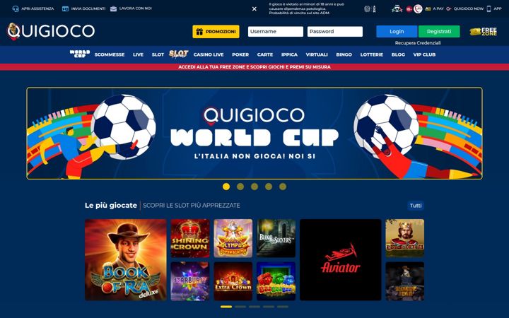 Screenshot of quigioco.it