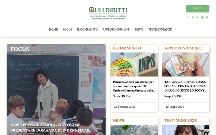 Captură de ecran a quiidiritti.it