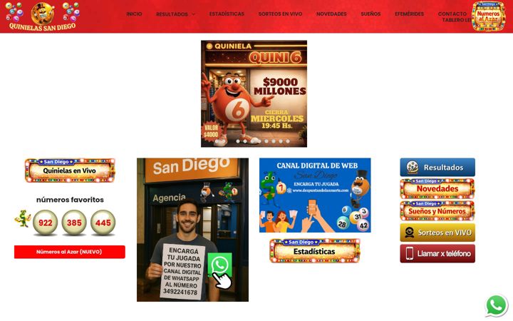 Screenshot of quinielasandiego.com.ar