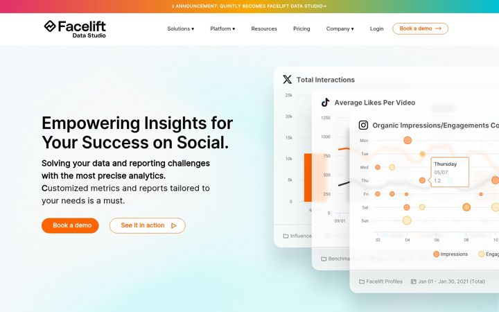 Screenshot von quintly.com