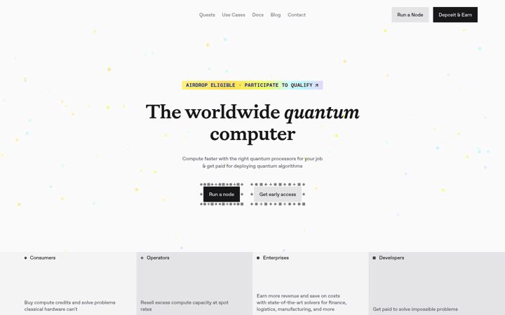 Screenshot of quip.network