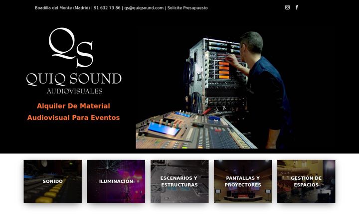 Ekrānuzņēmums no quiqsound.es