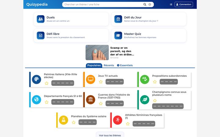Screenshot of quizypedia.fr