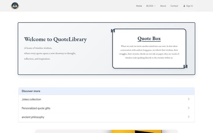 Snímek obrazovky quotelibrary.online