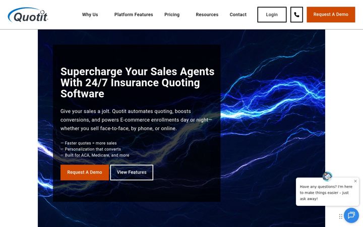 Screenshot of quotit.com