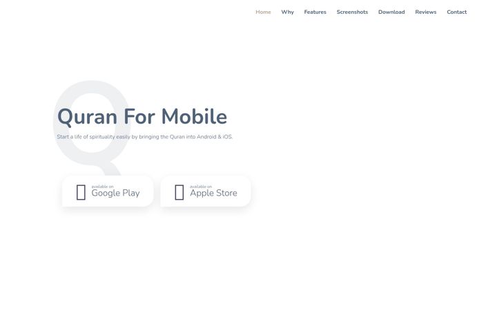 Screenshot of quranformobile.com