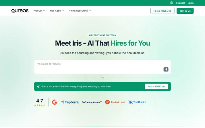 Screenshot of qureos.com