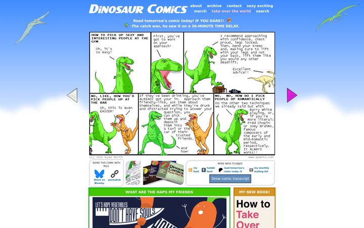 Screenshot of qwantz.com