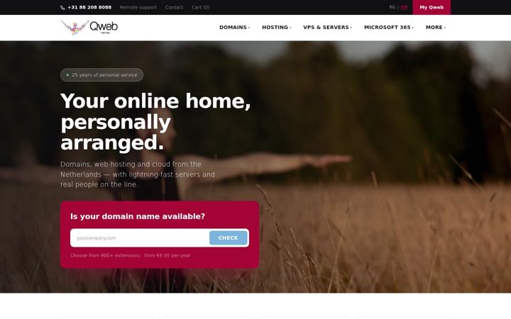 Screenshot of qweb.nl