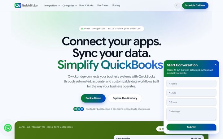 Screenshot of qwickbridge.com