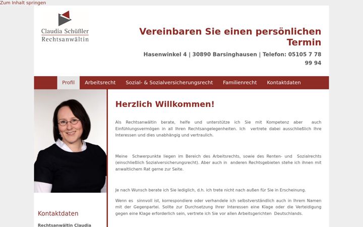 Screenshot of ra-claudia-schuessler.de