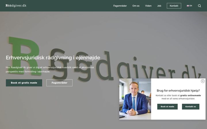 Екранна снимка на raadgiver.dk