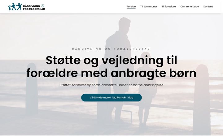 Ekrano kopija raadgivningogforaeldreskab.dk