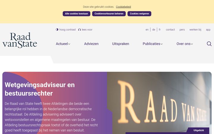 Screenshot of raadvanstate.nl