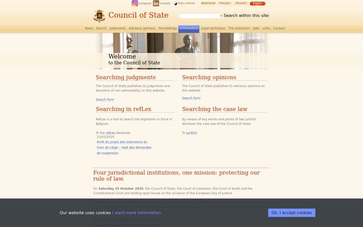 Screenshot of raadvst-consetat.be