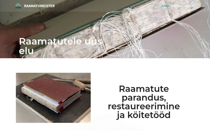Screenshot di raamatumeister.ee