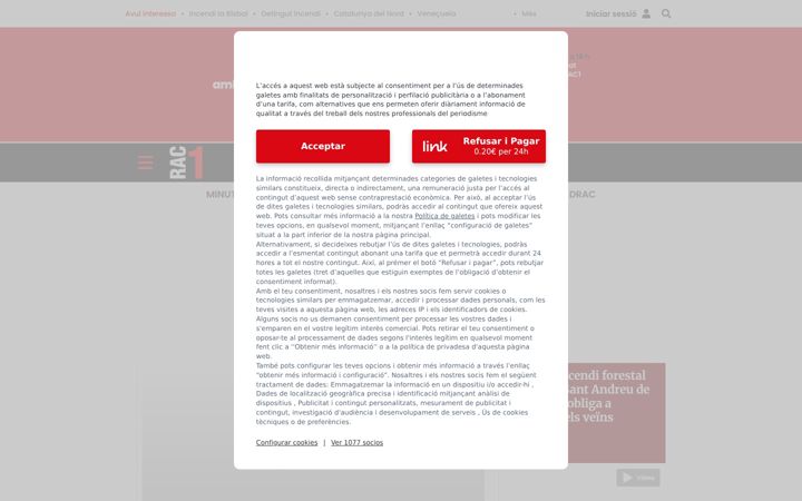 Screenshot of rac1.cat