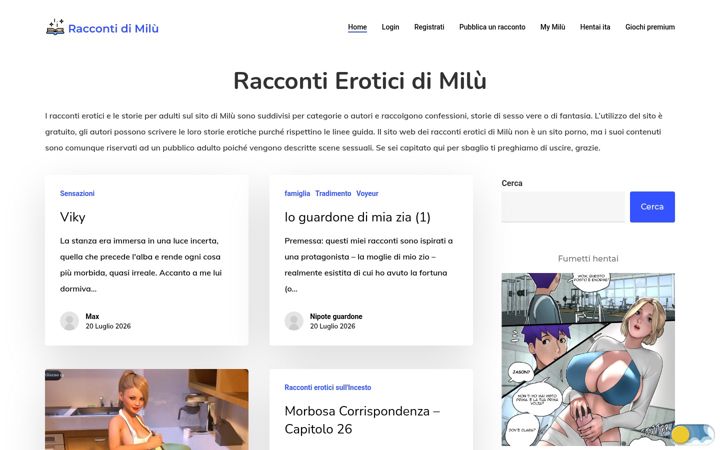 Screenshot of raccontimilu.com