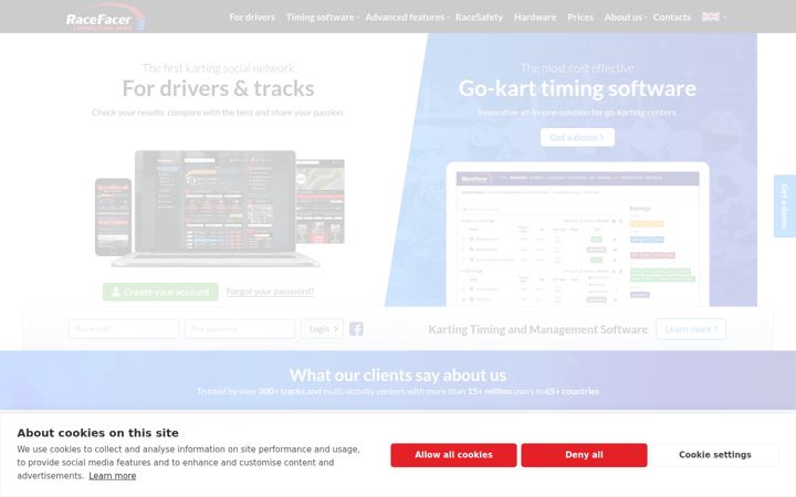 Screenshot of racefacer.com