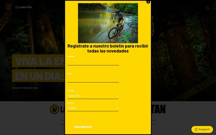 Screenshot von racelaruta.com