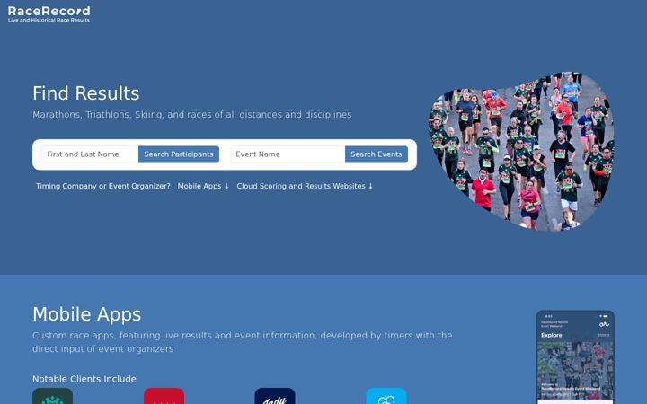 Screenshot του racerecord.com