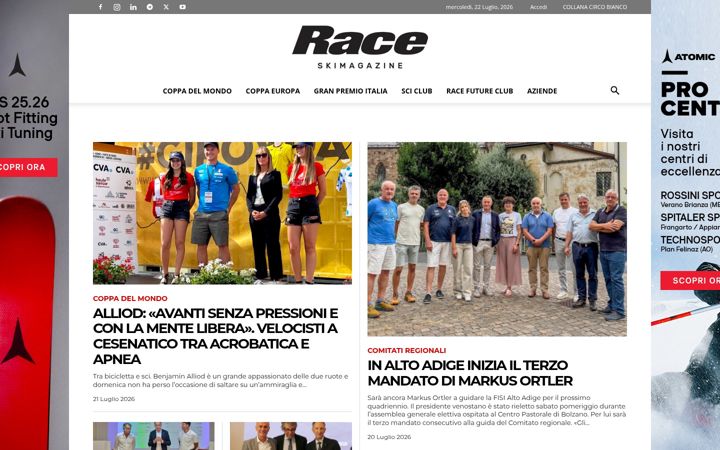 Screenshot of raceskimagazine.it
