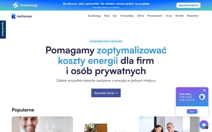 Screenshot of rachuneo.pl