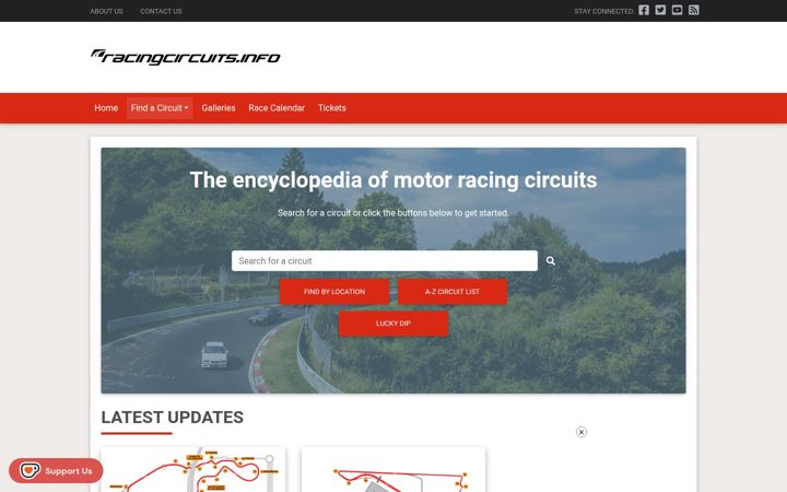 Screenshot of racingcircuits.info