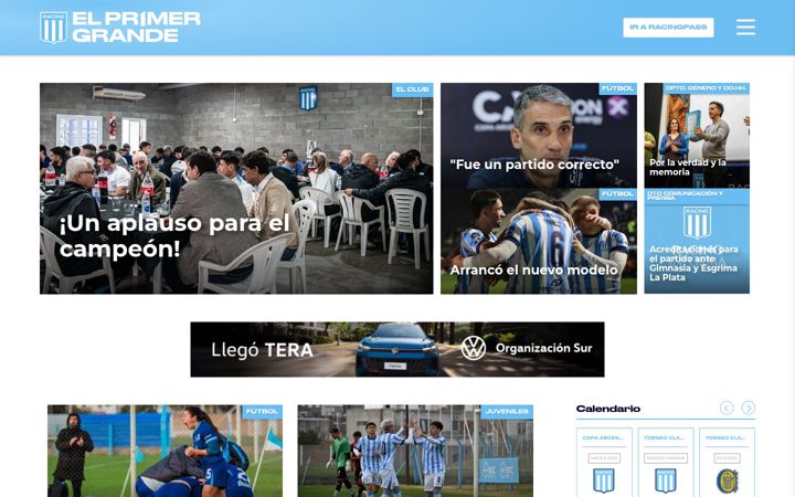 Screenshot of racingclub.com.ar