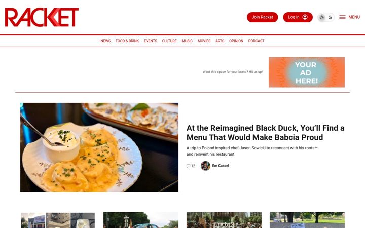 Screenshot of racketmn.com