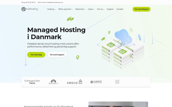 Screenshot of rackhosting.com