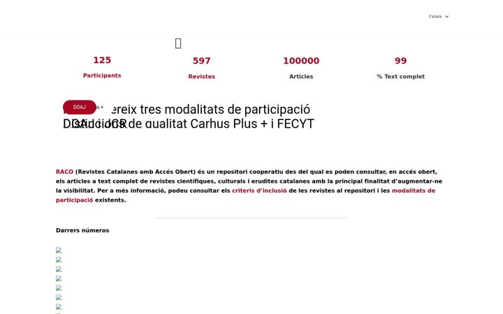 Screenshot of raco.cat