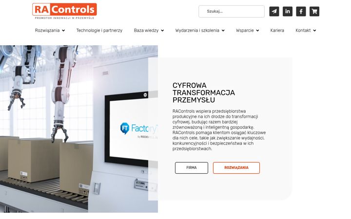 Screenshot stránky racontrols.pl