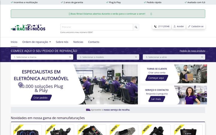 Screenshot of ractronicos.pt