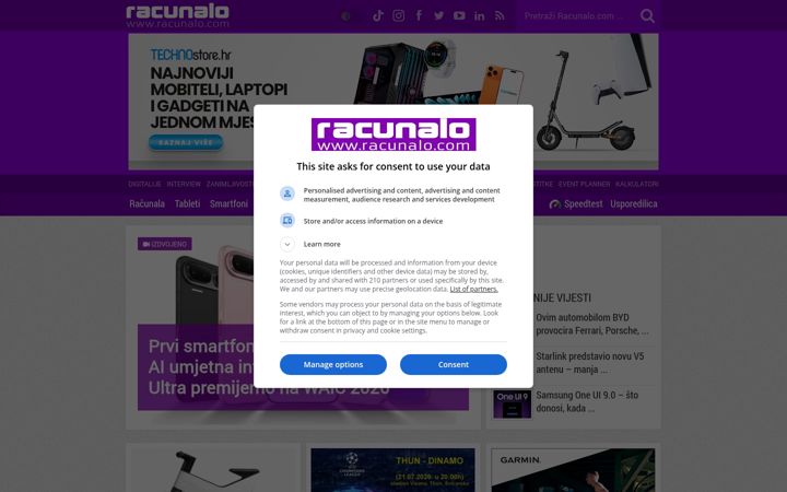 Screenshot of racunalo.com