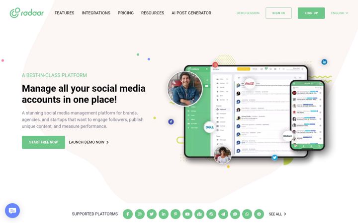 Screenshot of radaar.io