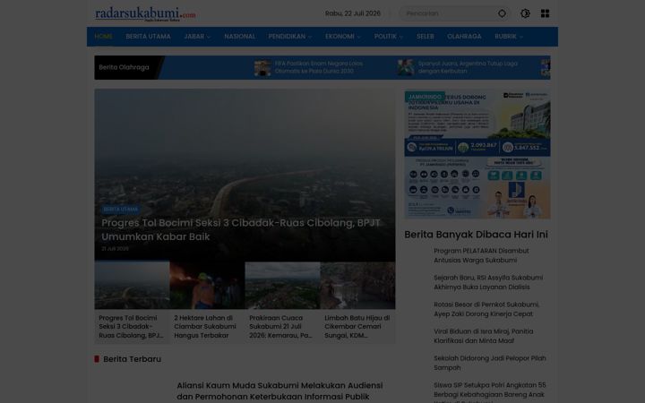 Screenshot stránky radarsukabumi.com